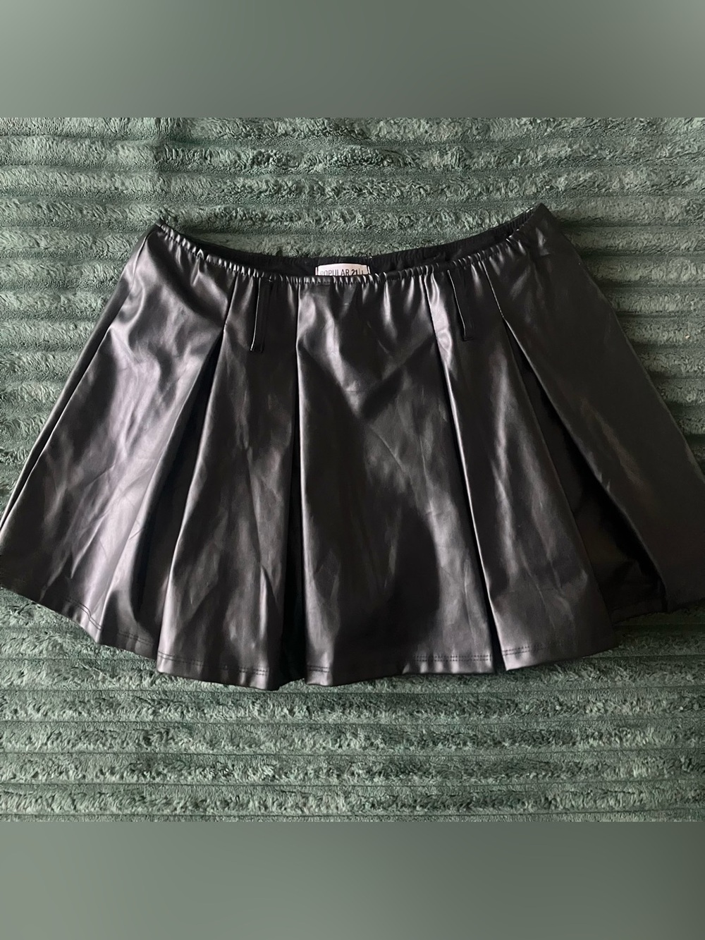 Faux Leather miniskirt with shorts